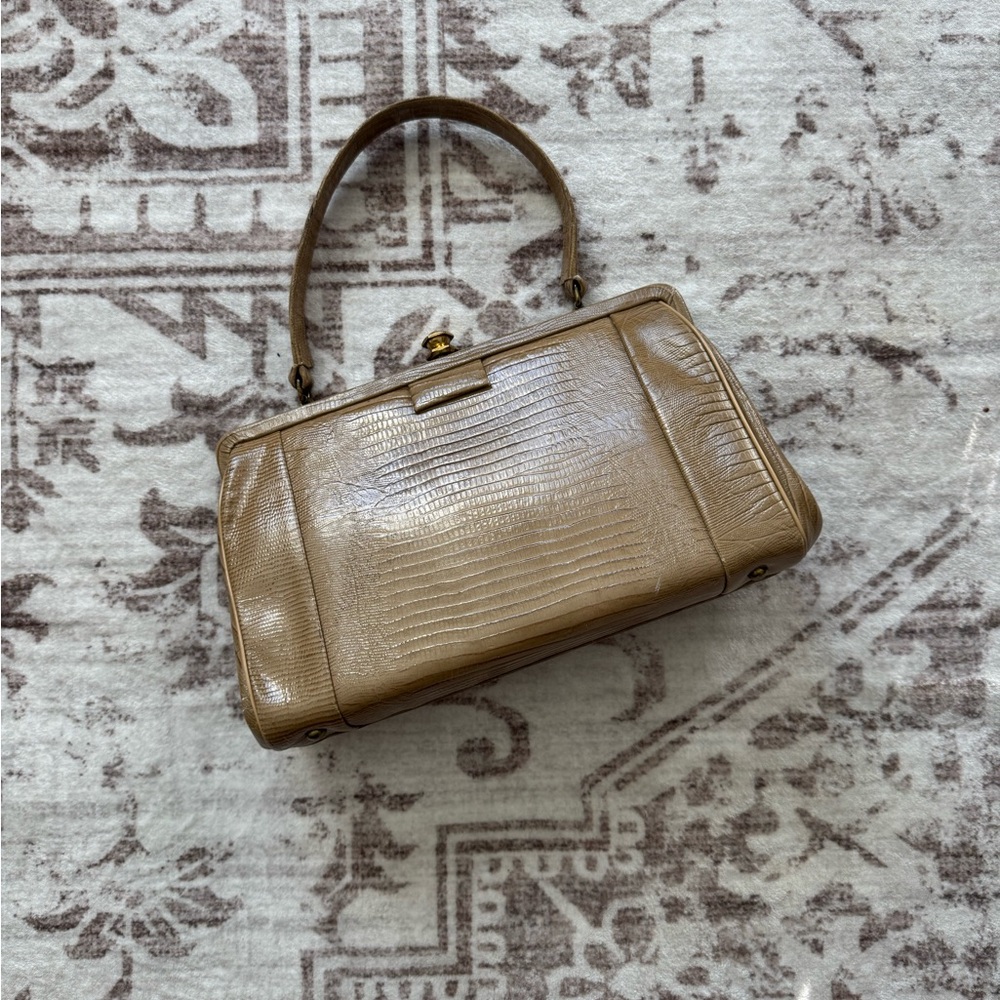 Tan Crocodile Handbag